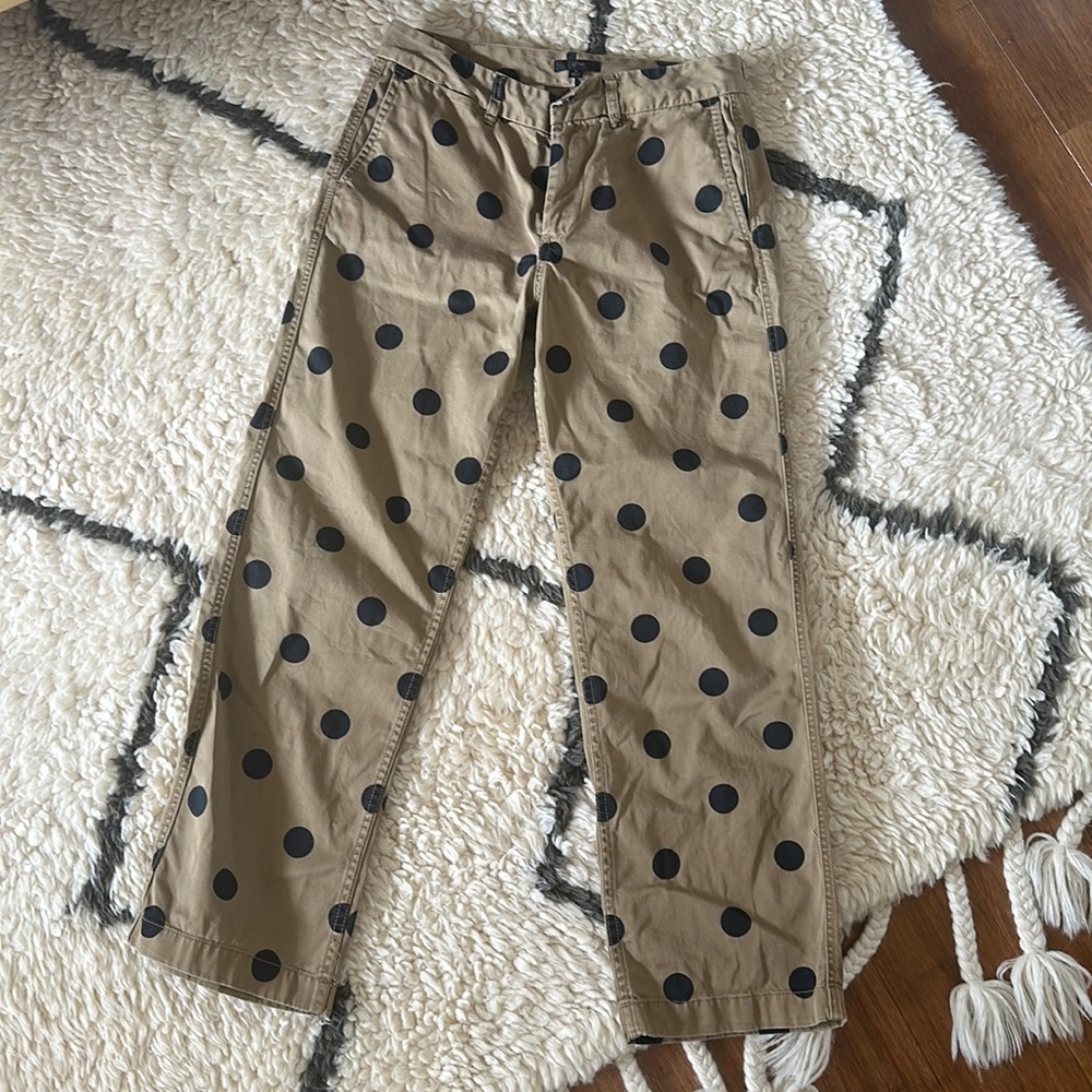 JCrew polka dot pants.  Size 6